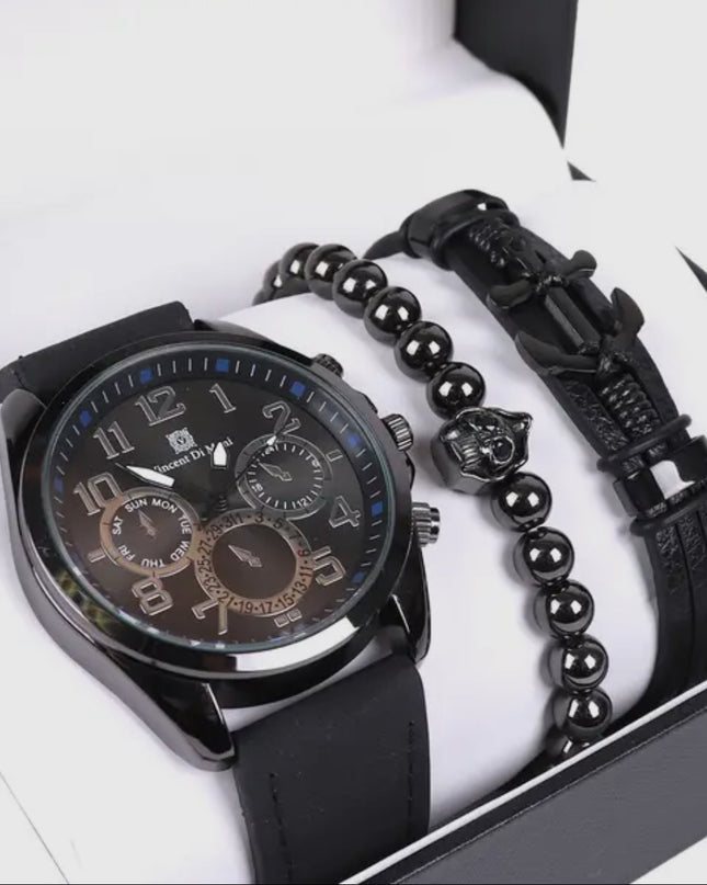Men's Watch & Bracelet Gift Set