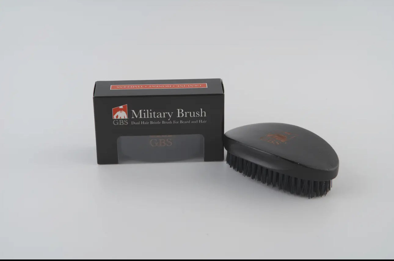 Gents Fgp Military Hair Brush Dual Head and Beard Brush