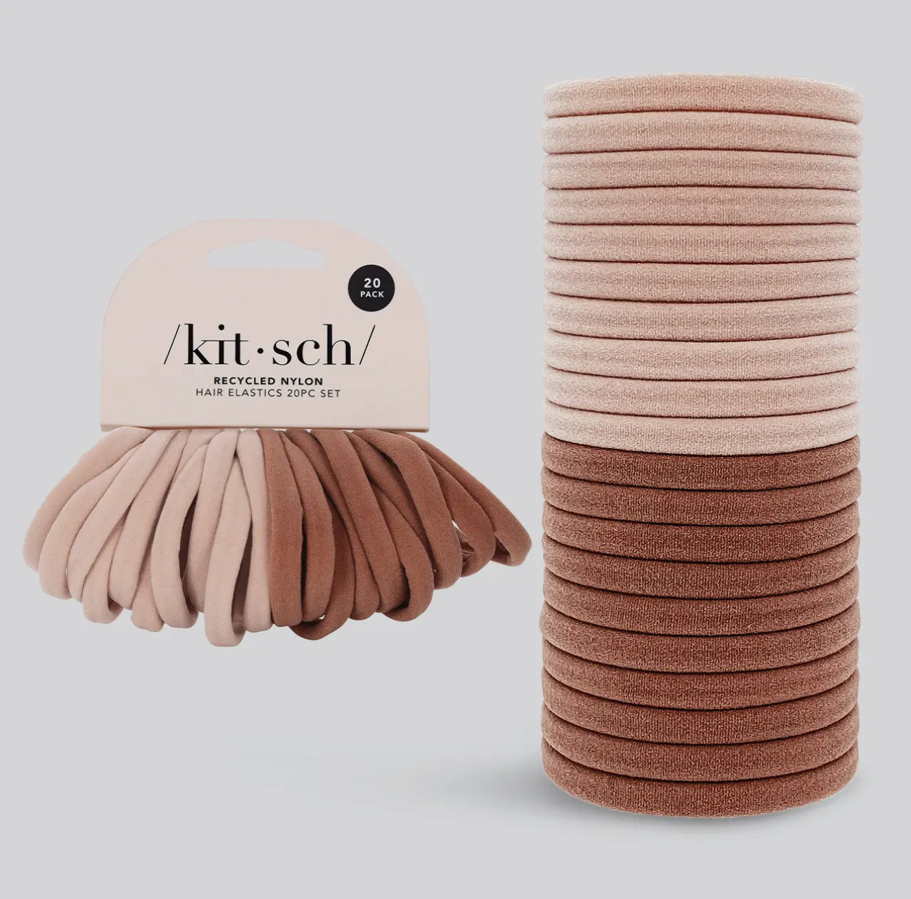 Eco-Friendly Nylon Elastics 20pc Set - Blush