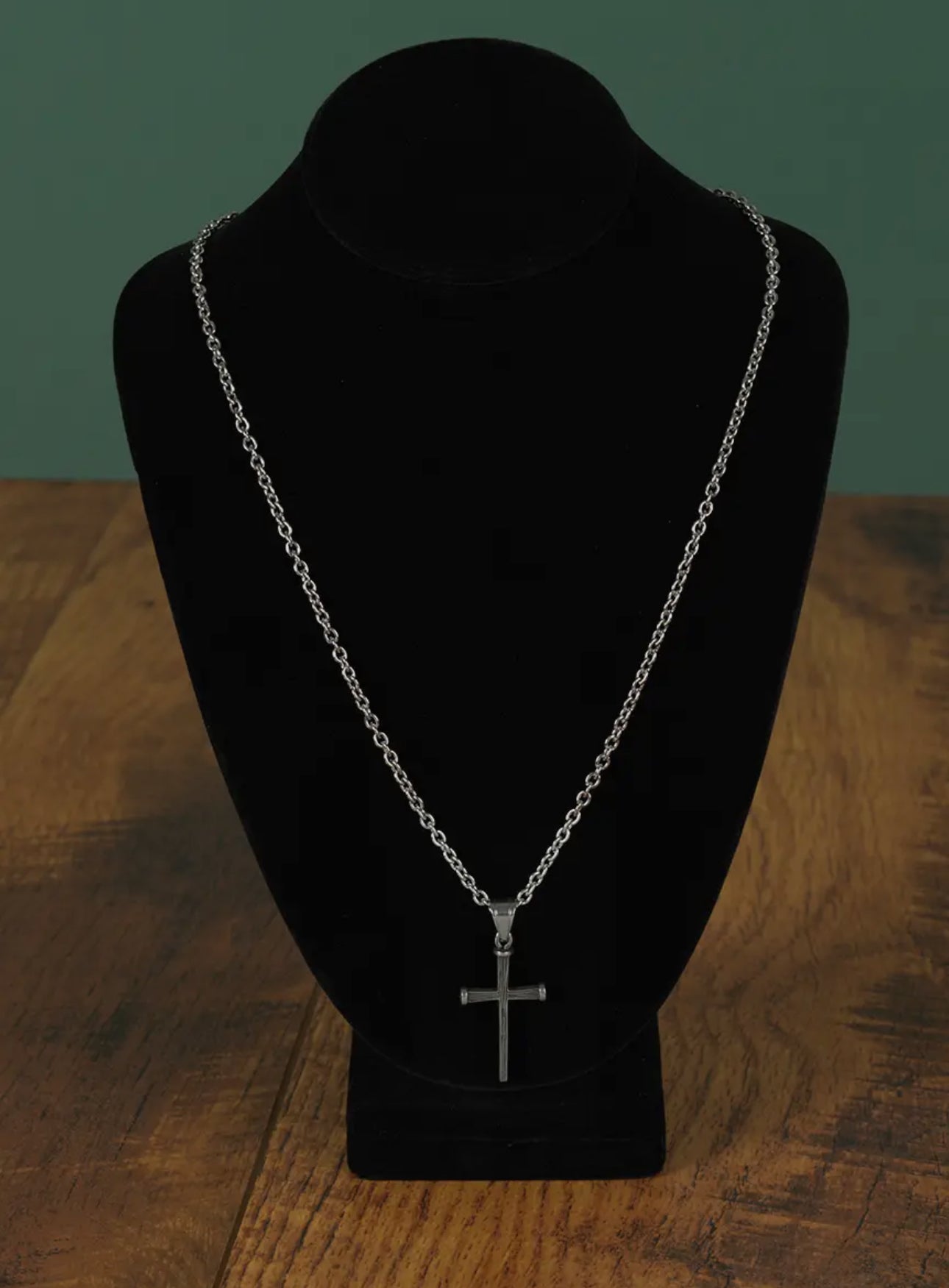 Man of God Necklace Cross Stainless Steel