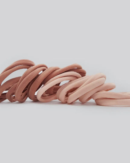 Eco-Friendly Nylon Elastics 20pc Set - Blush