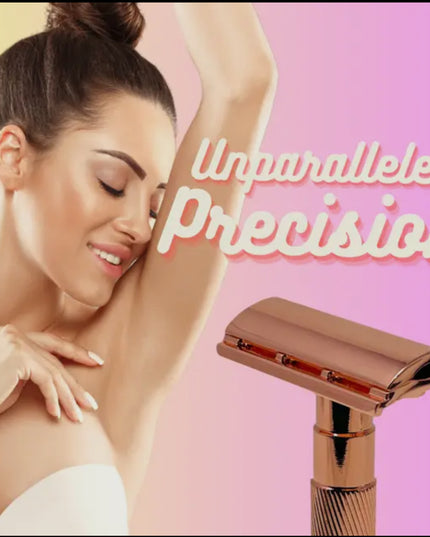 Women Rose Gold De Razor For Women Include Case and Blades