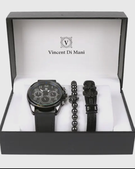 Men's Watch & Bracelet Gift Set