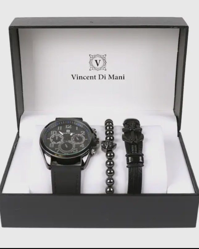 Men's Watch & Bracelet Gift Set