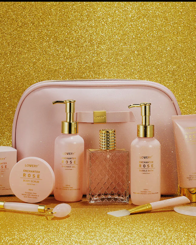 Enchanted Rose Self Care Kit - Perfumes, Jade Roller & More