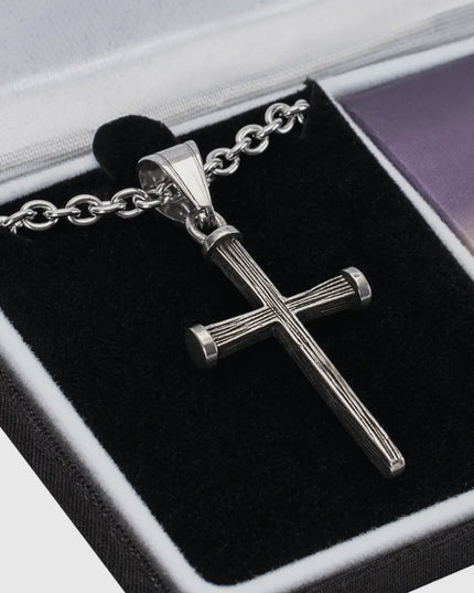 Man of God Necklace Cross Stainless Steel
