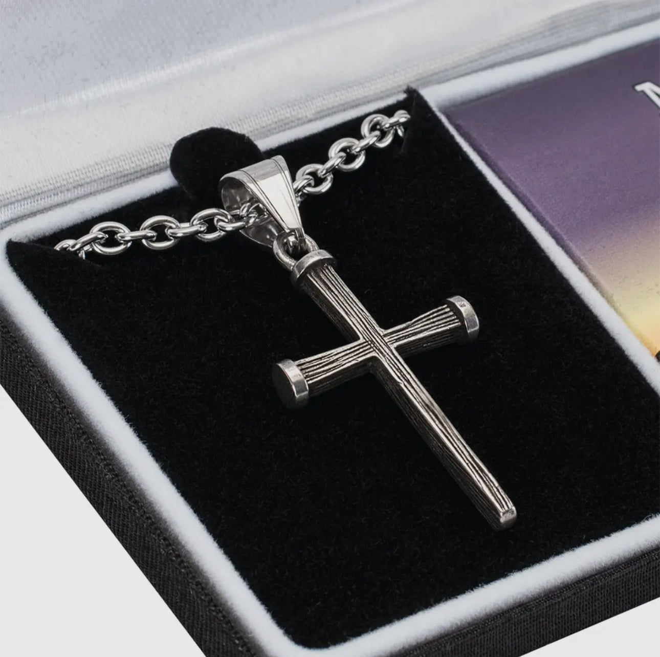 Man of God Necklace Cross Stainless Steel