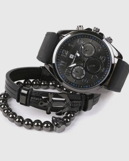 Men's Watch & Bracelet Gift Set