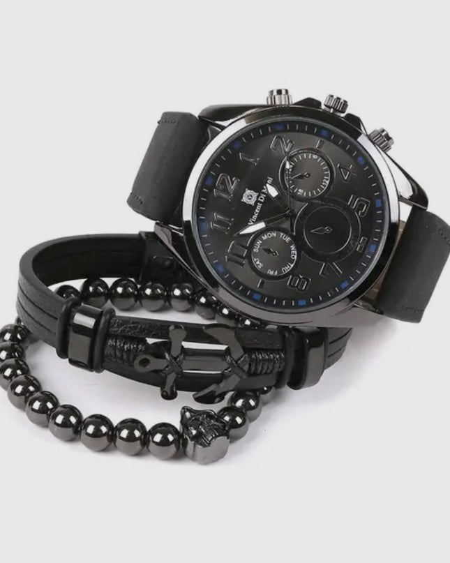Men's Watch & Bracelet Gift Set