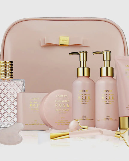 Enchanted Rose Self Care Kit - Perfumes, Jade Roller & More