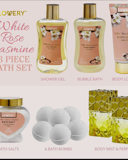 Bath & Body Gift Basket - White Rose - 13pc
Perfume Set