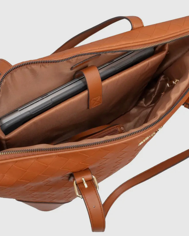 Ellen Tracy 20 Inch Woven Large Travel
Workbook Tote Bag