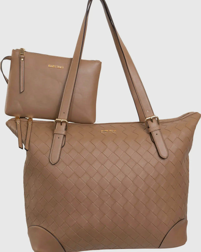 Ellen Tracy 20 Inch Woven Large Travel
Workbook Tote Bag