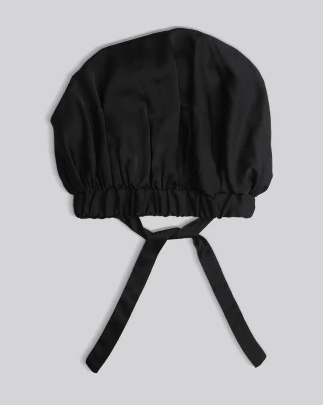 Satin Sleep XI Adjustable Bonnet - Black