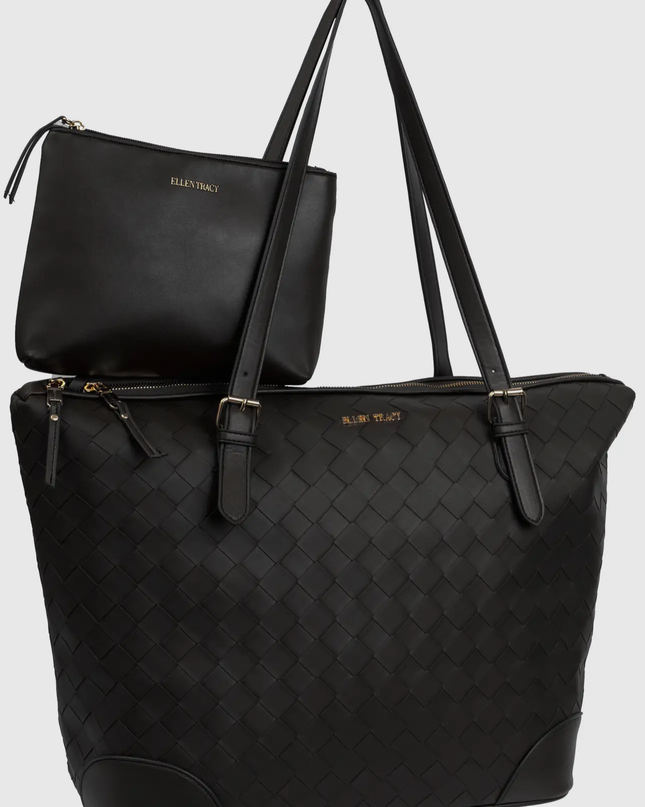 Ellen Tracy 20 Inch Woven Large Travel
Workbook Tote Bag