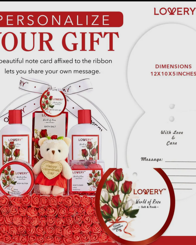 Red Rose Bath and Body Set