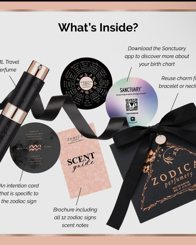 Zodiac Perfume Twist & Spritz Travel Spray Gift Set 8ml