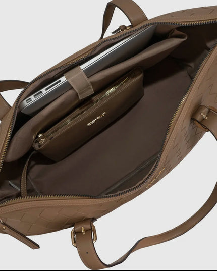 Ellen Tracy 20 Inch Woven Large Travel
Workbook Tote Bag