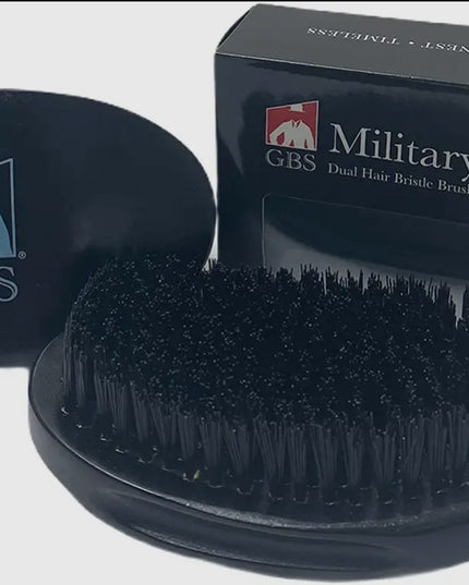 Gents Fgp Military Hair Brush Dual Head and Beard Brush
