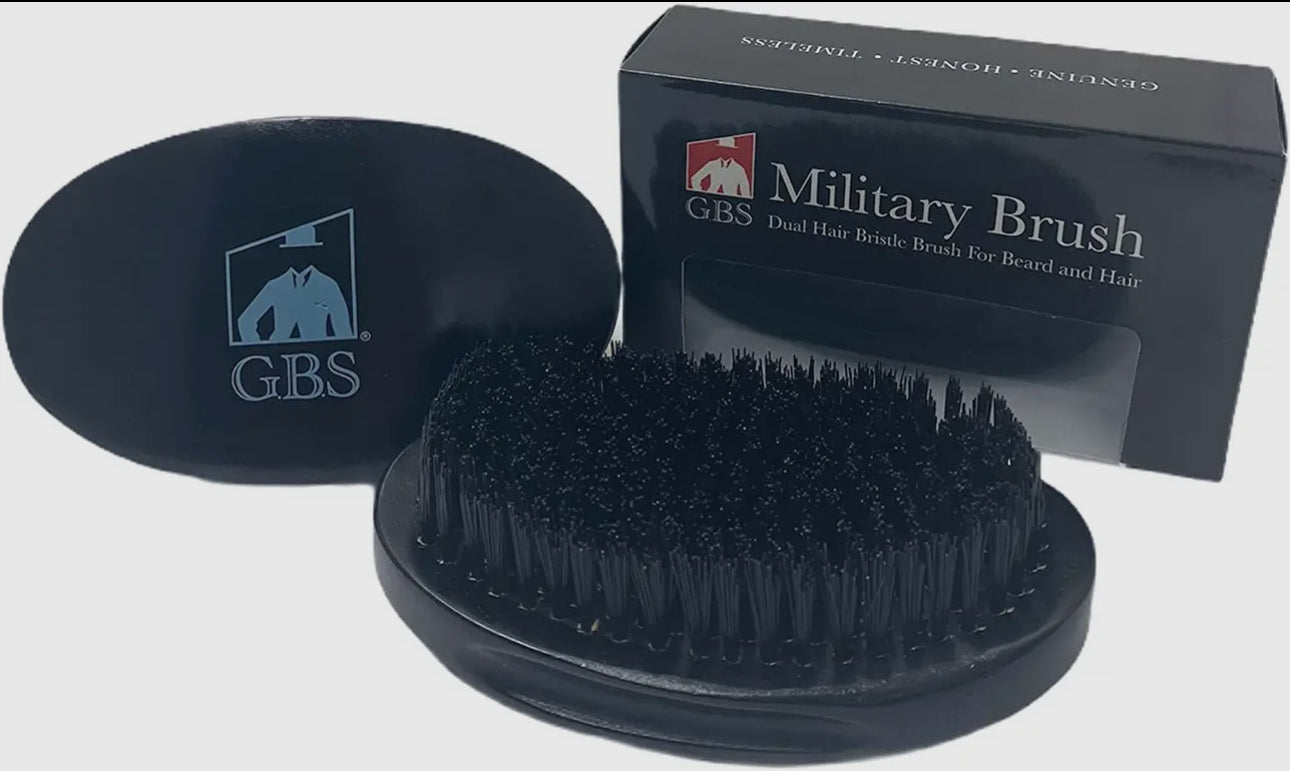 Gents Fgp Military Hair Brush Dual Head and Beard Brush