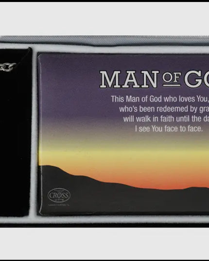 Man of God Necklace Cross Stainless Steel