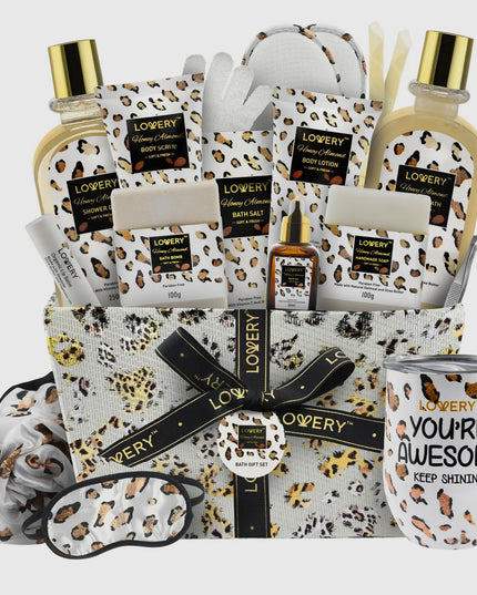 Home Spa Kit in Honey Almond Scent - Luxury
Bath Gift Basket