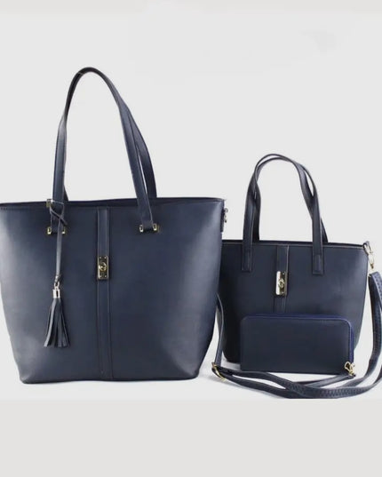 3-in-1 Large Tote-Crossbody Bag-Wallet Set