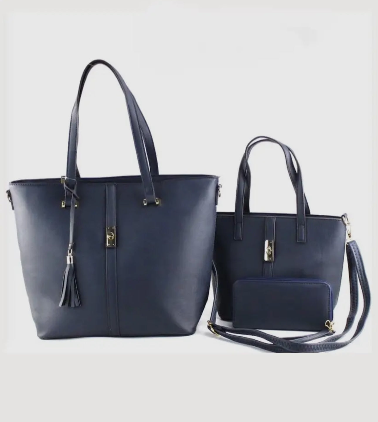 3-in-1 Large Tote-Crossbody Bag-Wallet Set