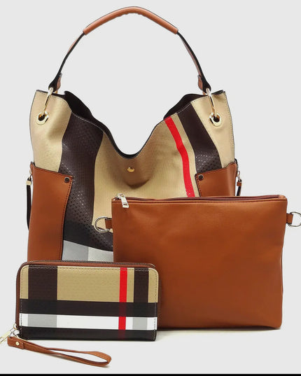 Tartan Plaid Check 3-in-1 Shoulder
Bag Hobo