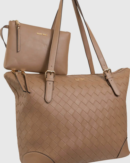 Ellen Tracy 20 Inch Woven Large Travel
Workbook Tote Bag