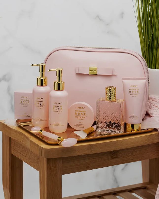 Enchanted Rose Self Care Kit - Perfumes, Jade Roller & More