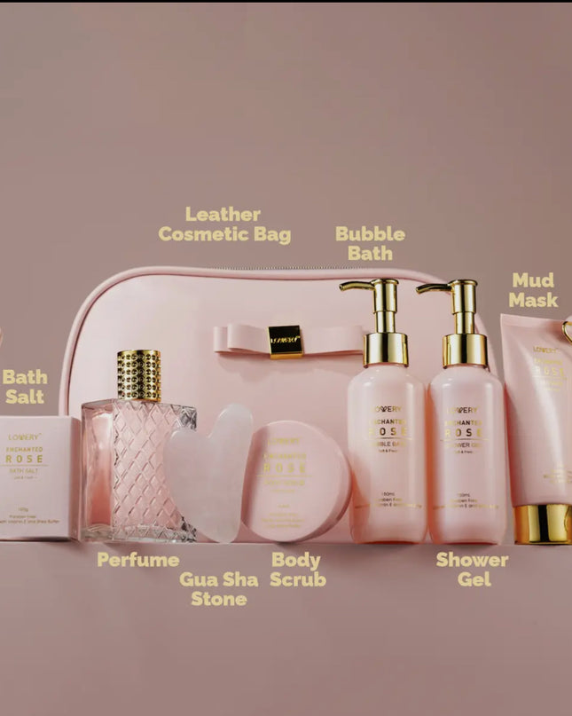 Enchanted Rose Self Care Kit - Perfumes, Jade Roller & More
