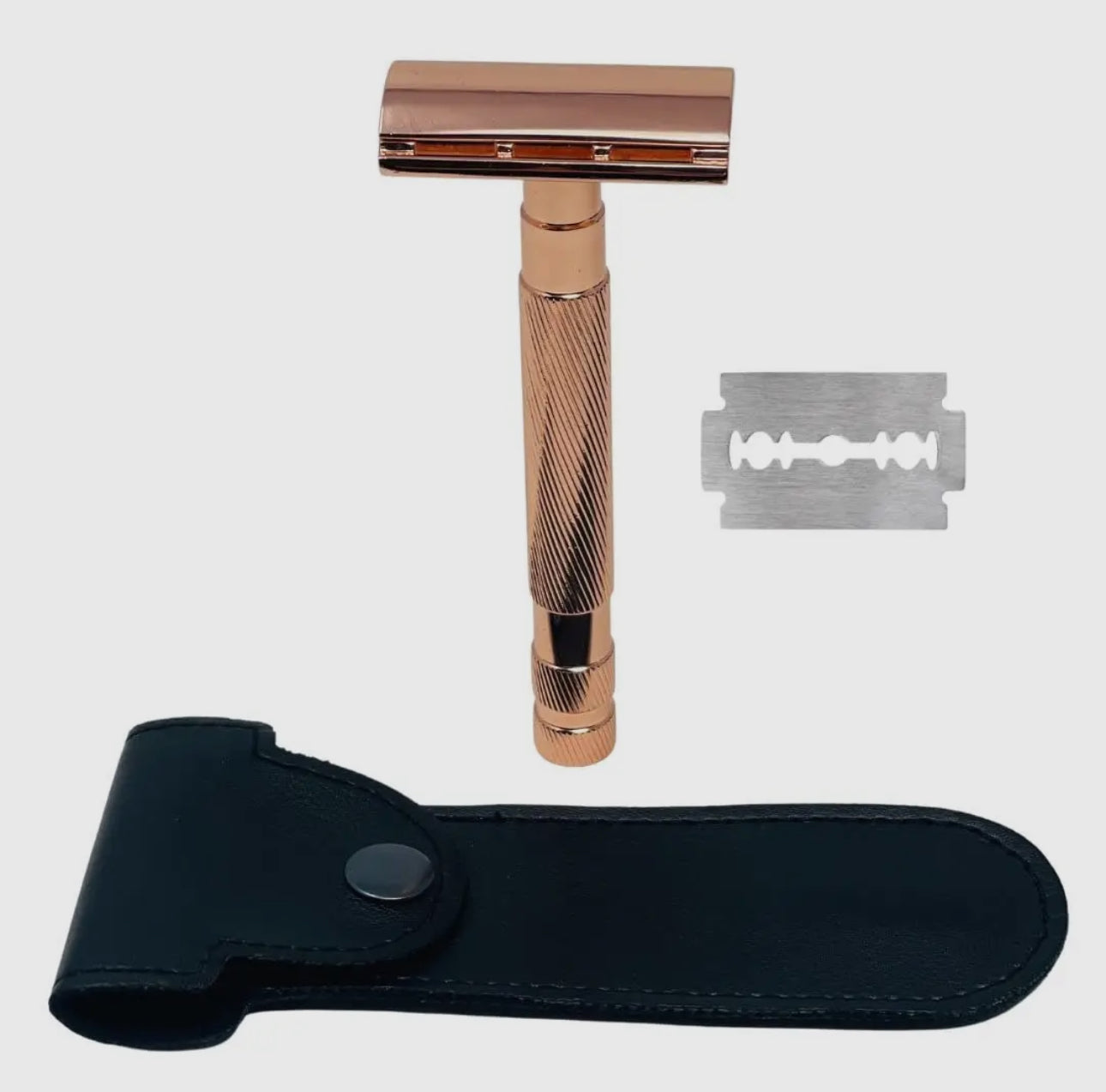 Women Rose Gold De Razor For Women Include Case and Blades