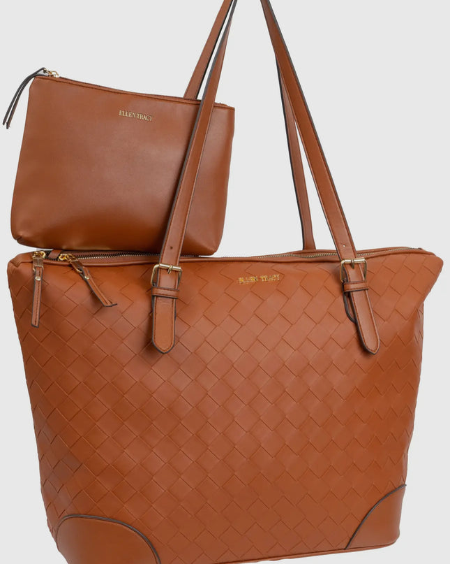 Ellen Tracy 20 Inch Woven Large Travel
Workbook Tote Bag